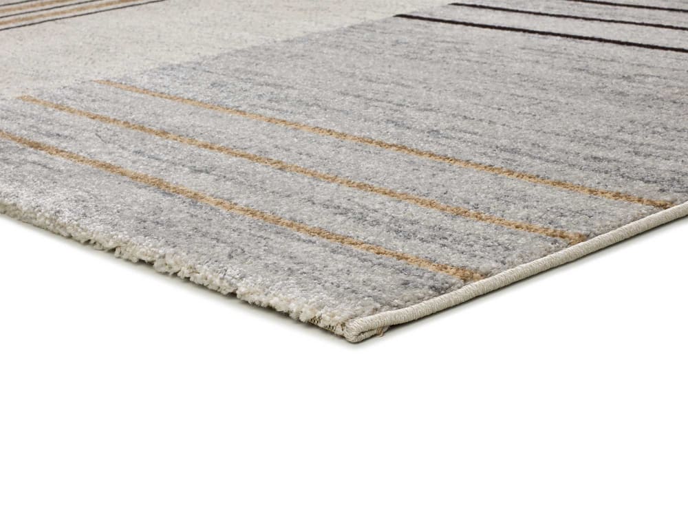 Tapis géométrique gris/beige 200x290 cm — vue 4