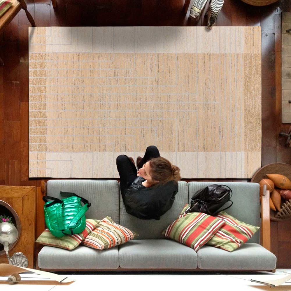 Tapis ethnique beige 80x150 cm — vue 3
