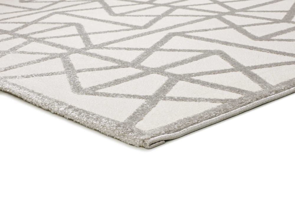 Tapis à relief blanc/gris 80x150 cm — vue 4