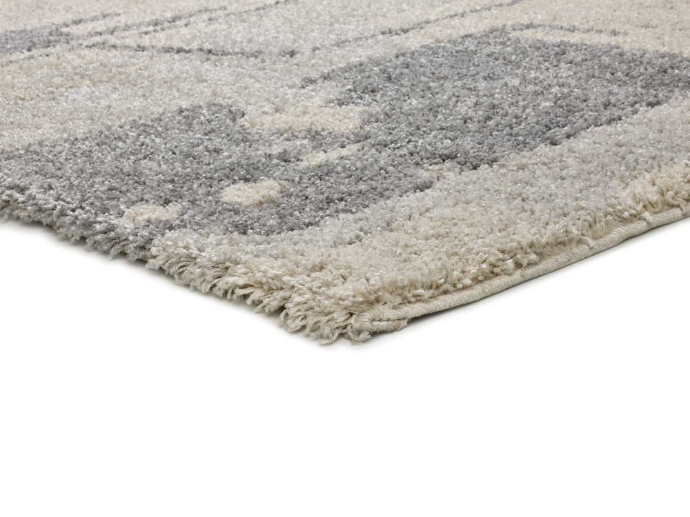 Tapis shaggy gris/beige 160x230 cm — vue 4