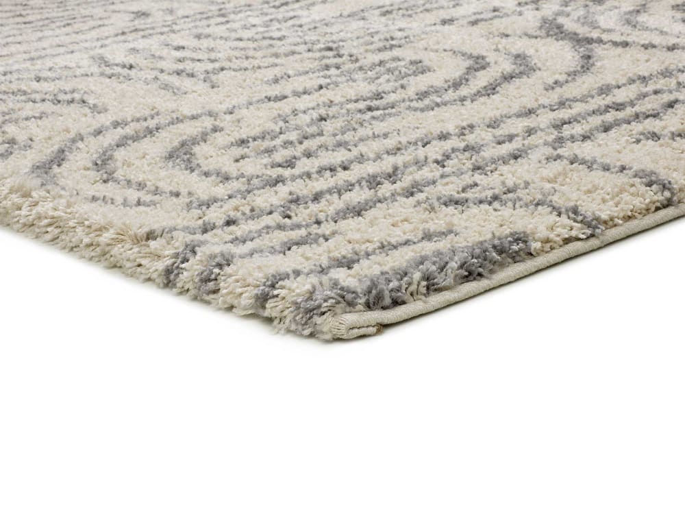Tapis shaggy gris/beige 160x230 cm — vue 4
