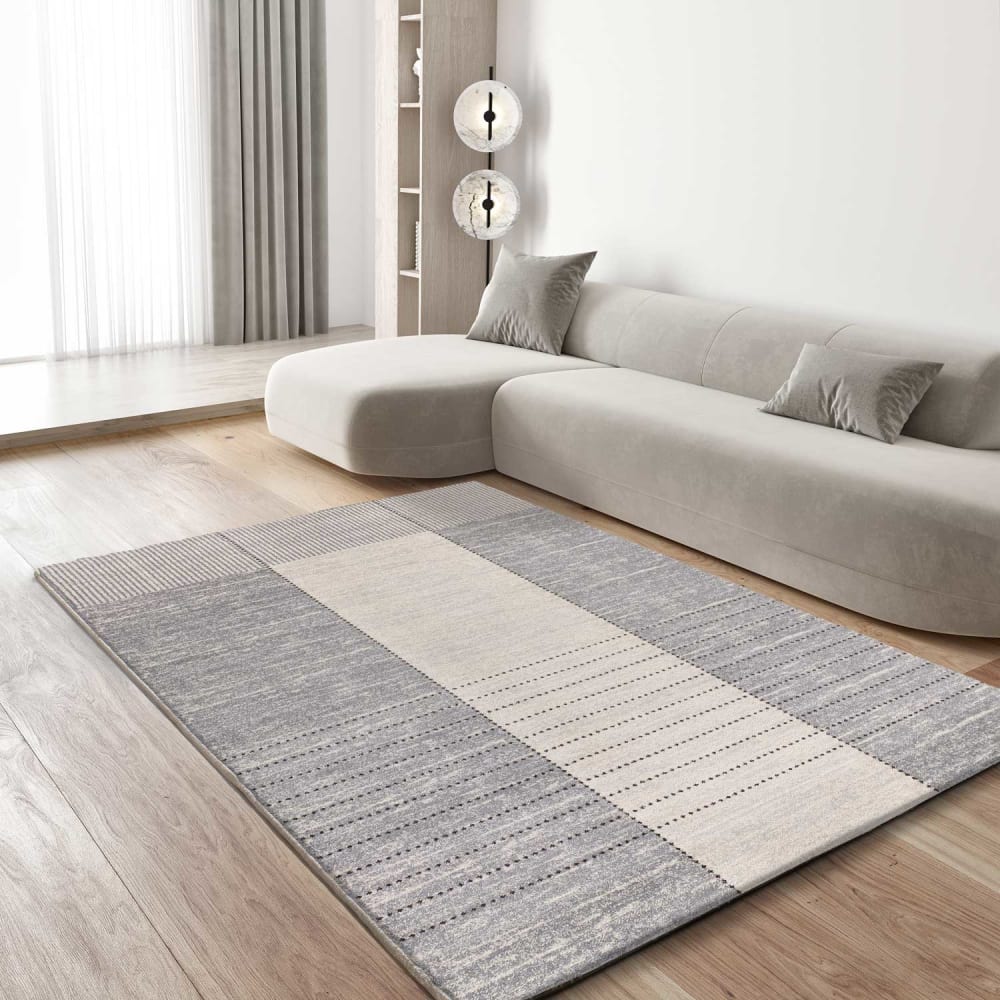 Tapis moderne gris/beige 80x150 cm — vue 3