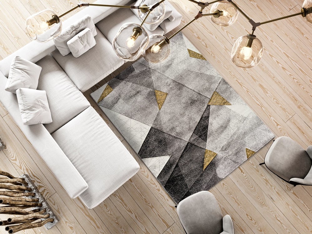 Tapis moderne gris 120x170 cm — vue 3