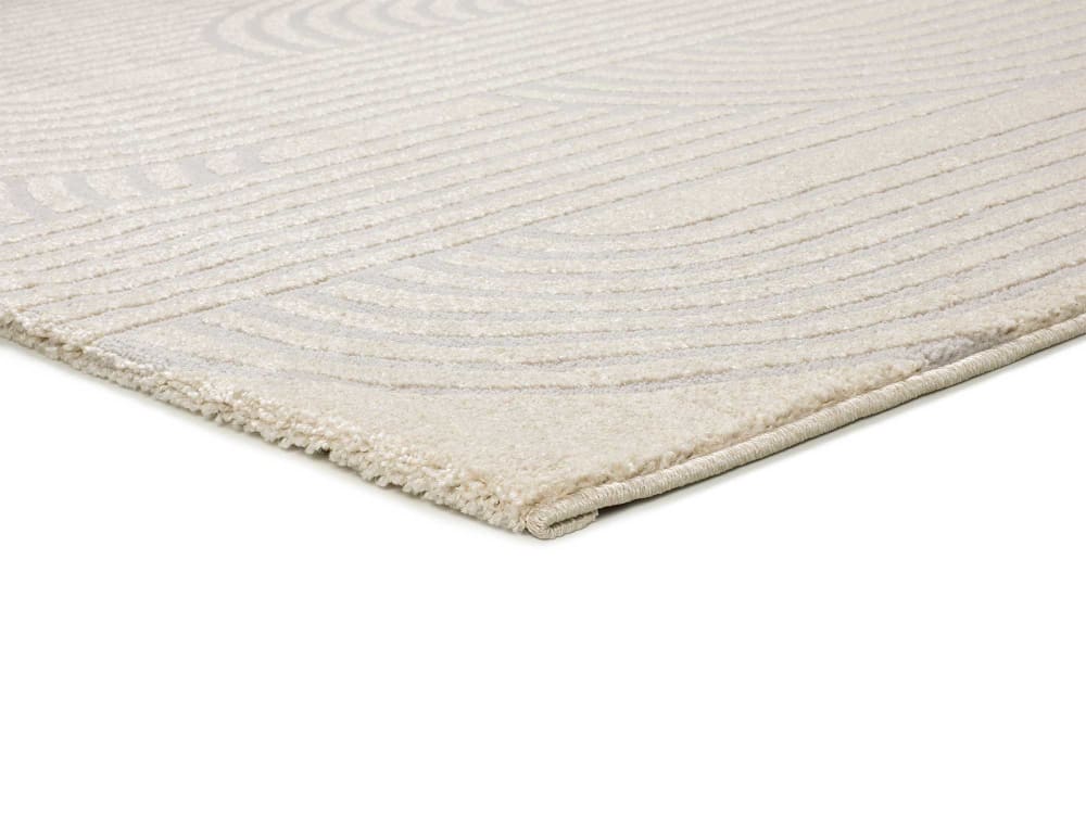 Tapis à relief géométrique crème/gris clair 80x150 cm — vue 4