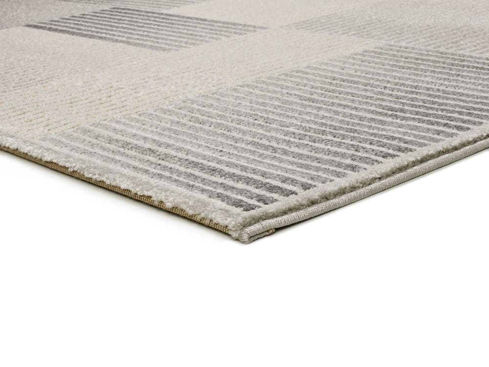Tapis à relief géométrique gris/crème 160x230 cm — vue 4