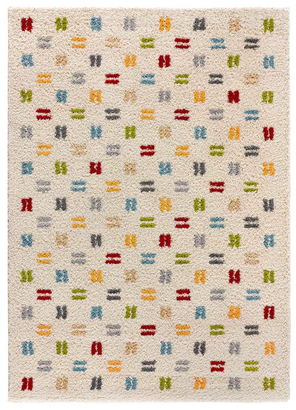 tapis shaggy géométrique - 133x190