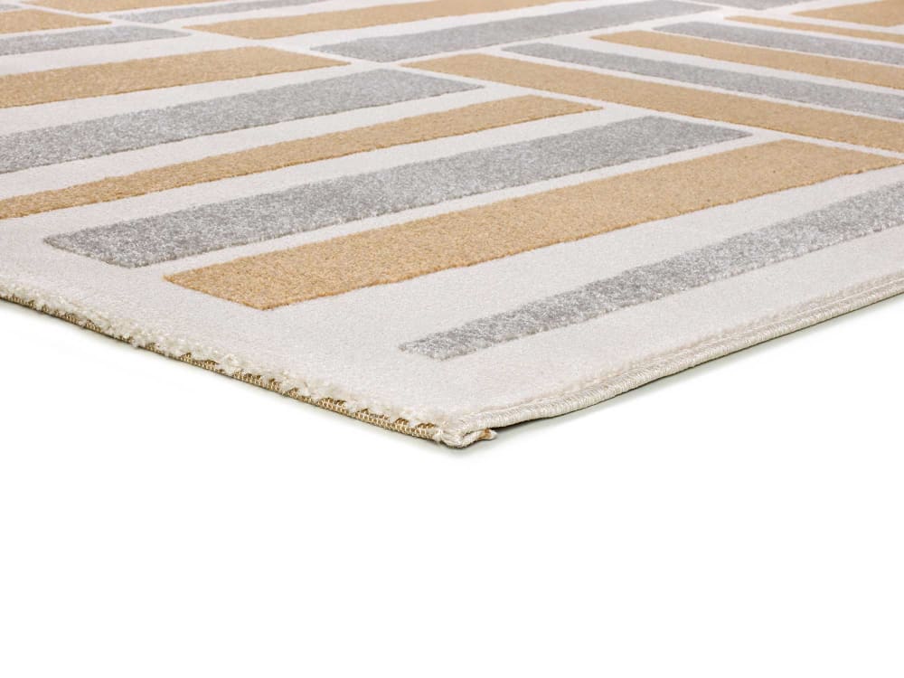Tapis à relief blanc/beige/gris 133x190 cm — vue 4