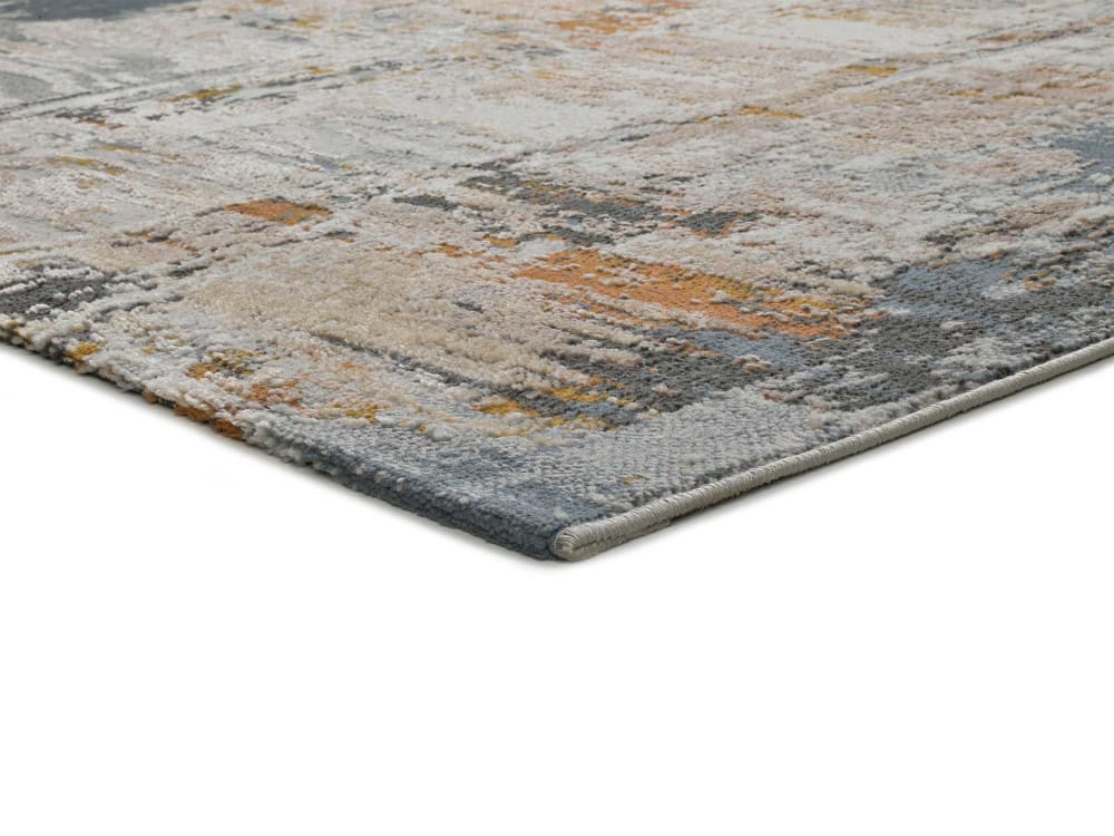 Tapis abstrait beige/rouille/bleu 192x290 cm — vue 4