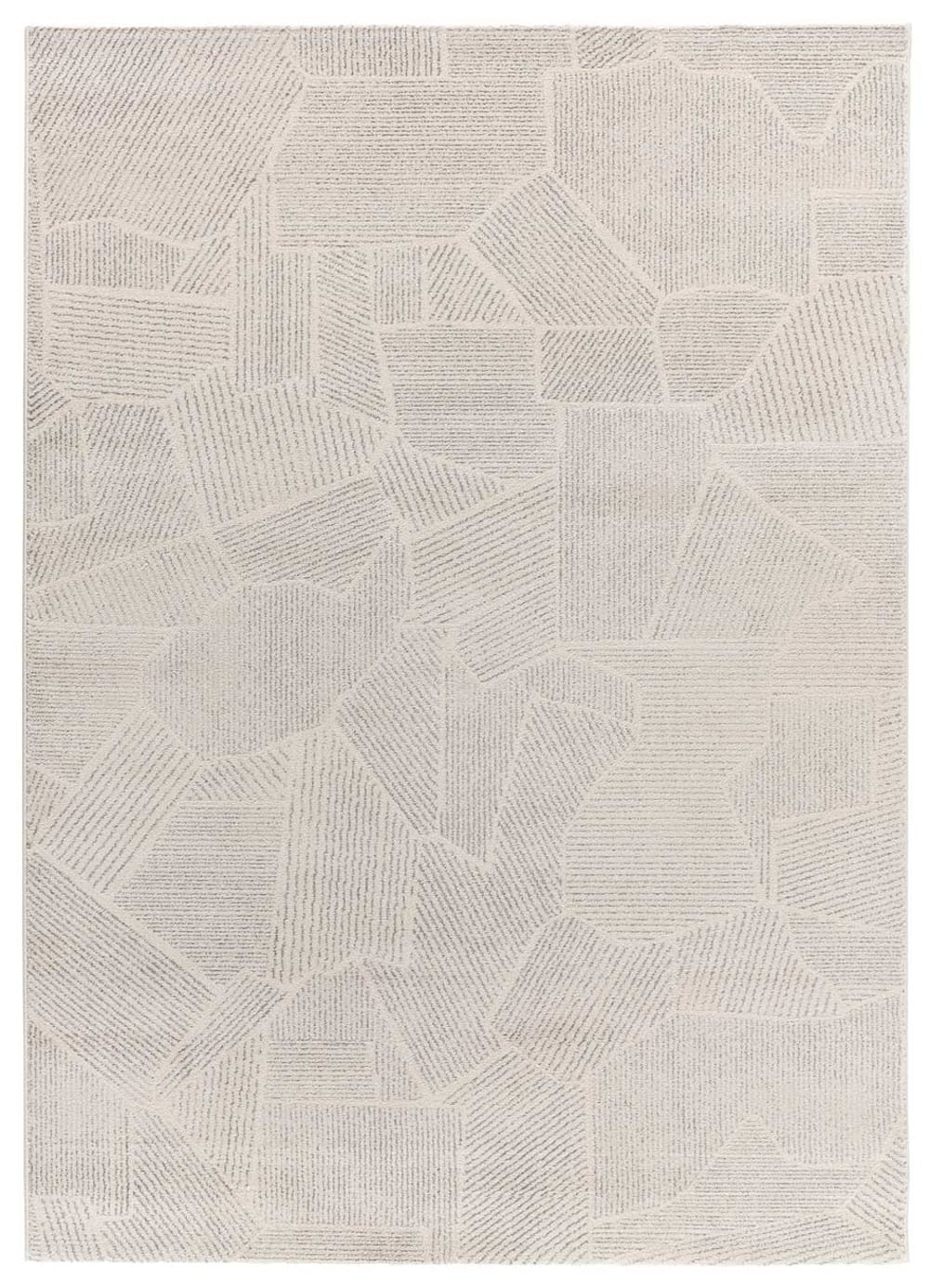 Tapis abstrait crème/gris 80x150 cm