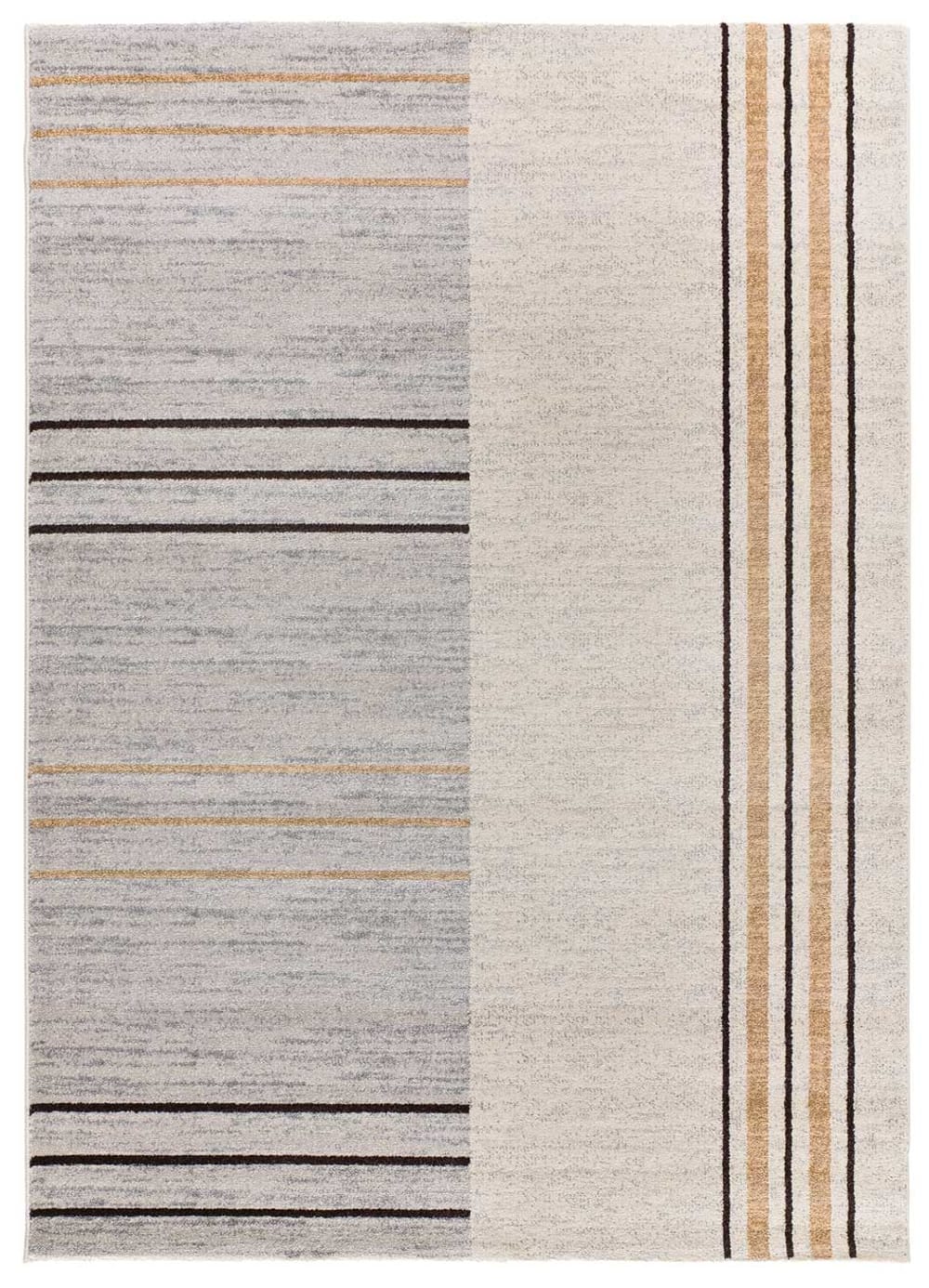 Tapis géométrique gris/beige - 80x150