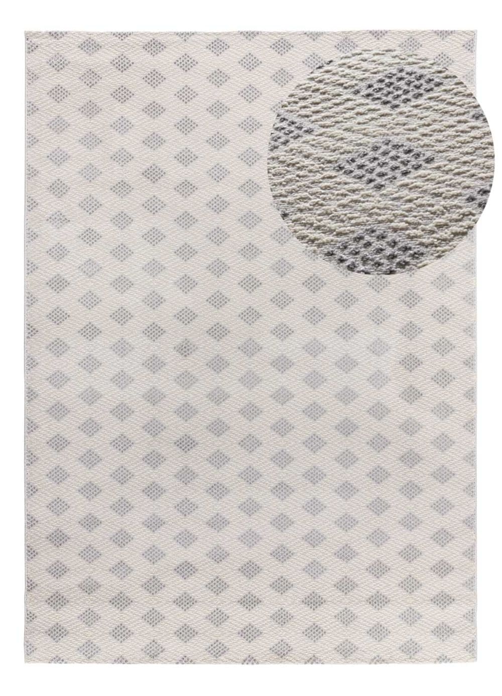 Tapis à relief gris clair 160x230 cm