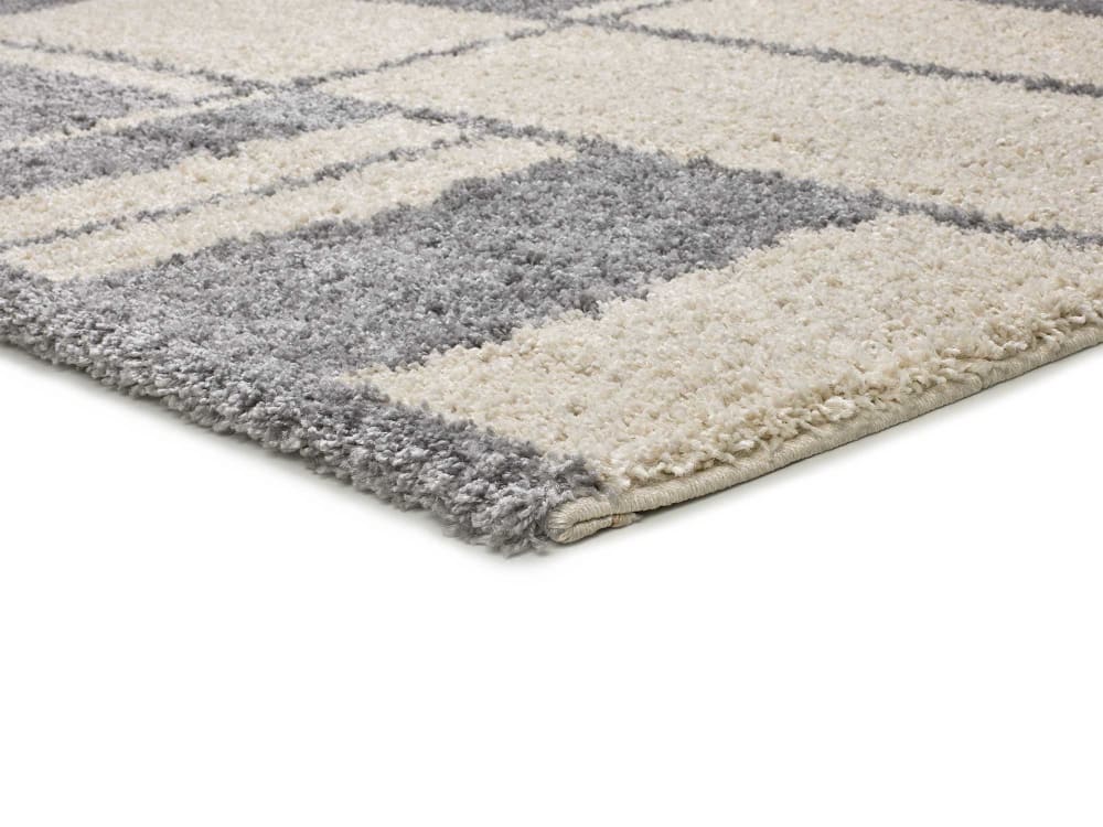 Tapis shaggy beige/gris 133x190 cm — vue 4