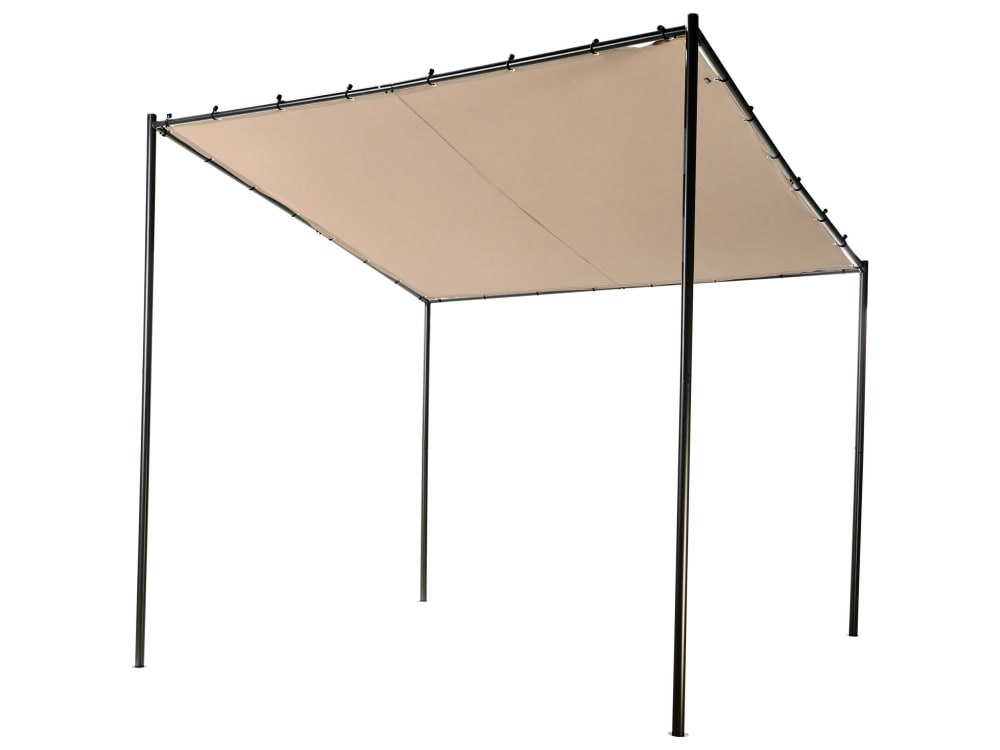 Tonnelle de jardin métal 282 cm 294 cm taupe