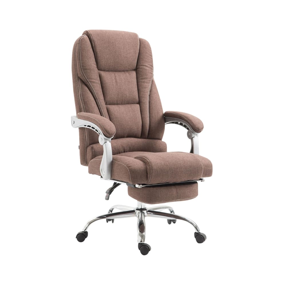 CLP Bürostuhl drehbar höhenverstellbar aus Stoff braun style modern - Stoff