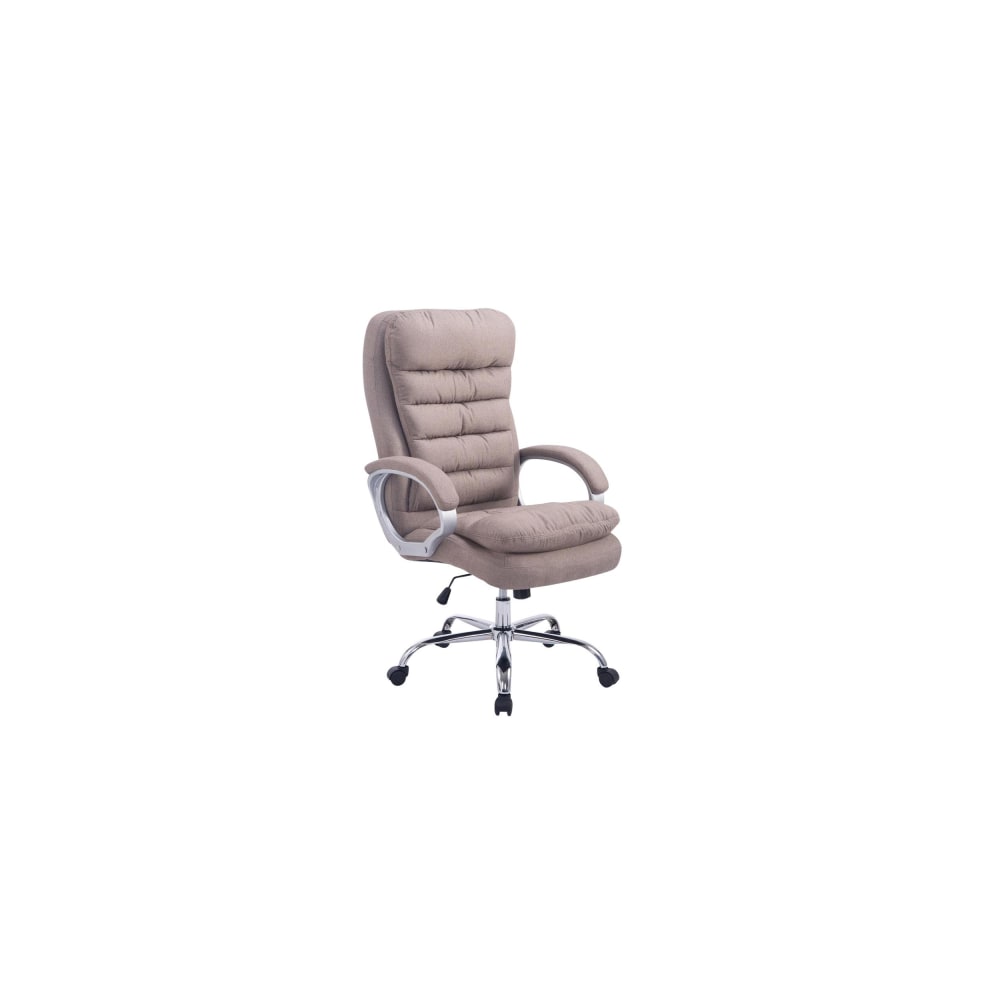 CLP Bürostuhl drehbar höhenverstellbar aus Stoff taupe style modern Grau Stoff
