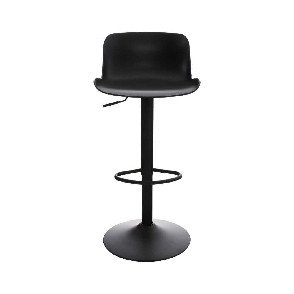 Tabouret de bar réglable pivotant en résine Noir