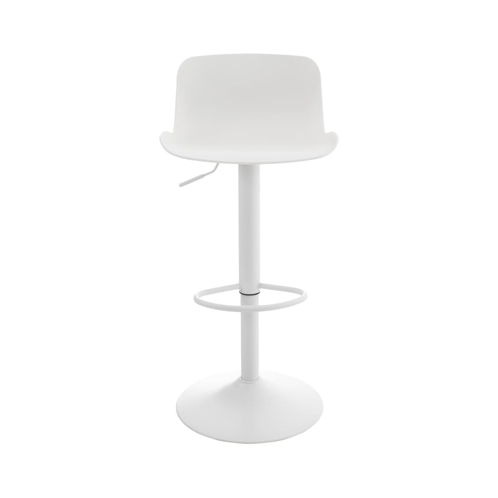 Tabouret de bar réglable pivotant en résine Blanc