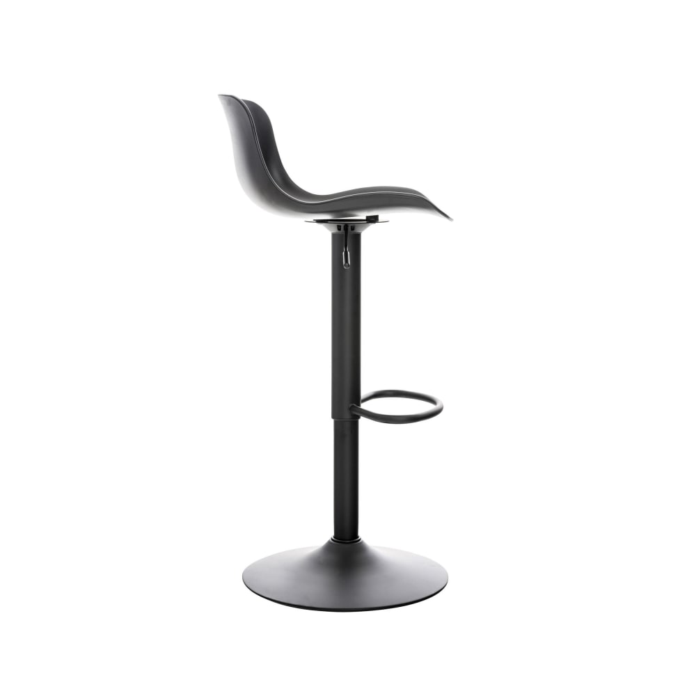Barhocker höhenverstellbar drehbar aus Kunststoff schwarz -