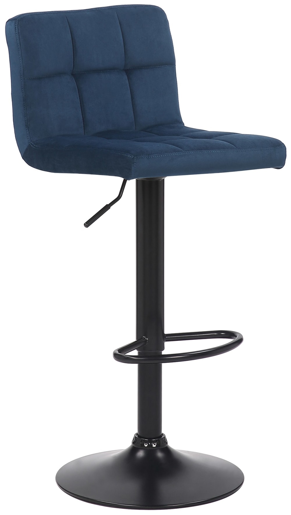 CLP Barhocker höhenverstellbar drehbar aus Samt blau style modern - Samt