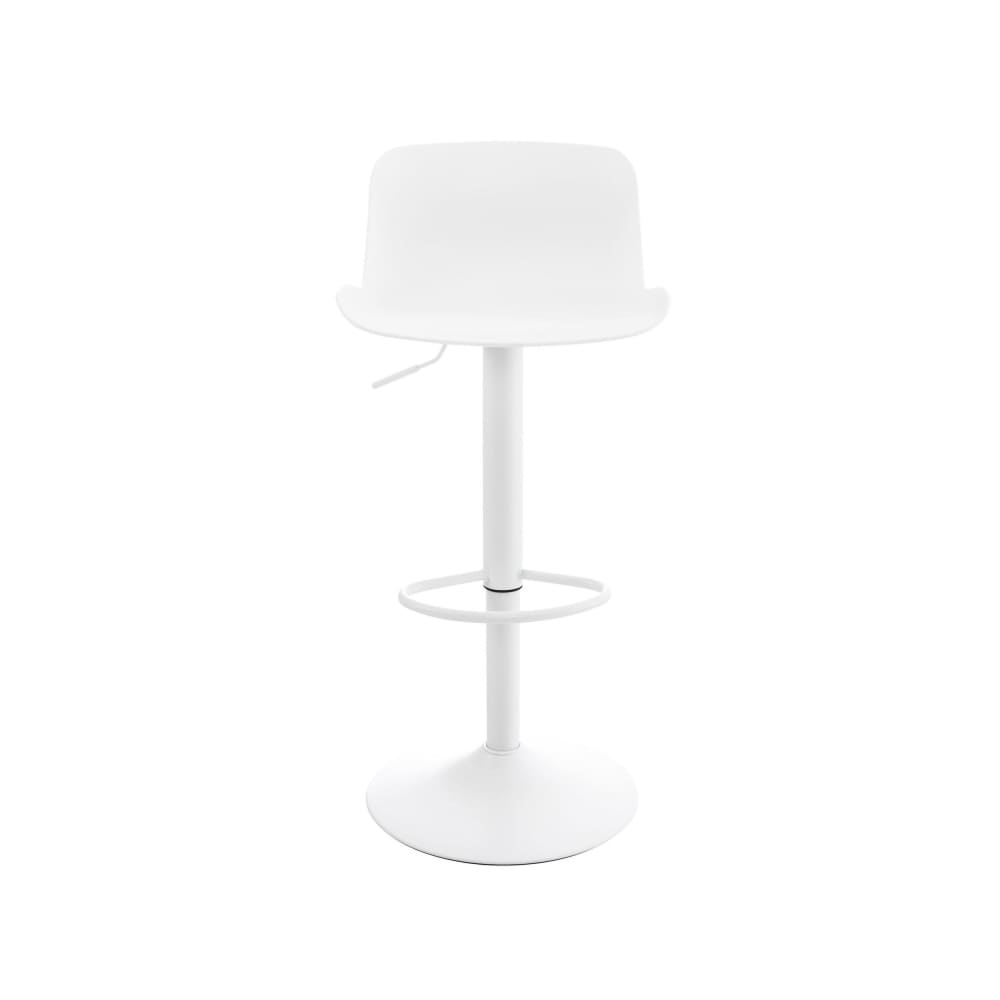 Lot de 4 Tabourets de bar ajustables pivotants en résine Blanc