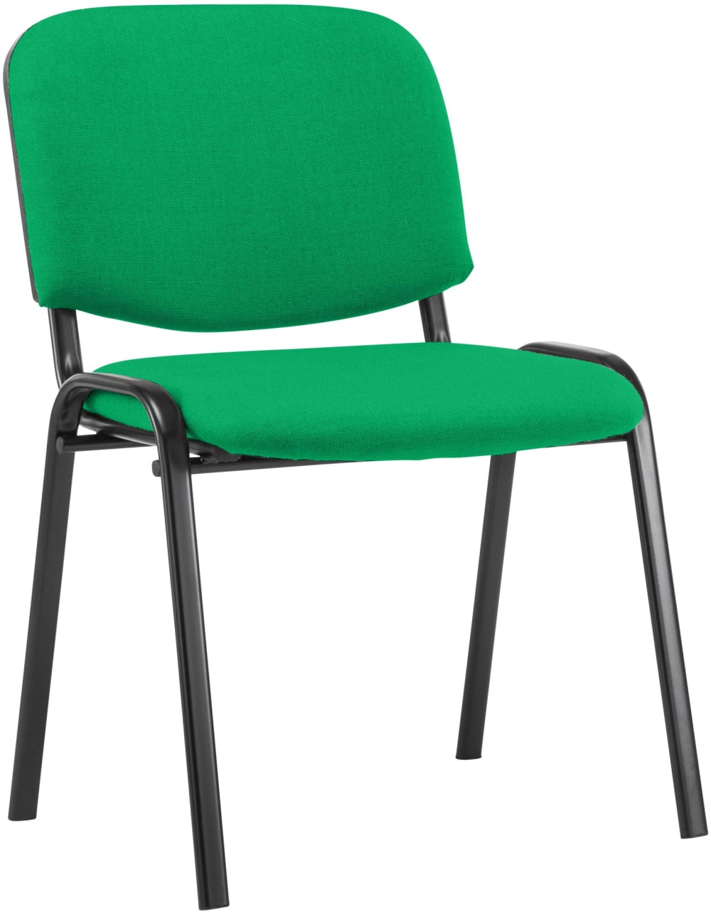 Besucherstuhl Mit Metallgestell Und Sitz Aus Stoff GrüN