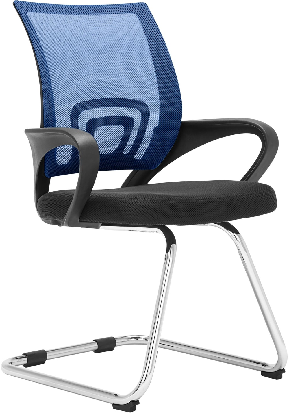 CLP Freischwinger mit Metallgestell und Sitz aus Stoff blau style modern - Stoff