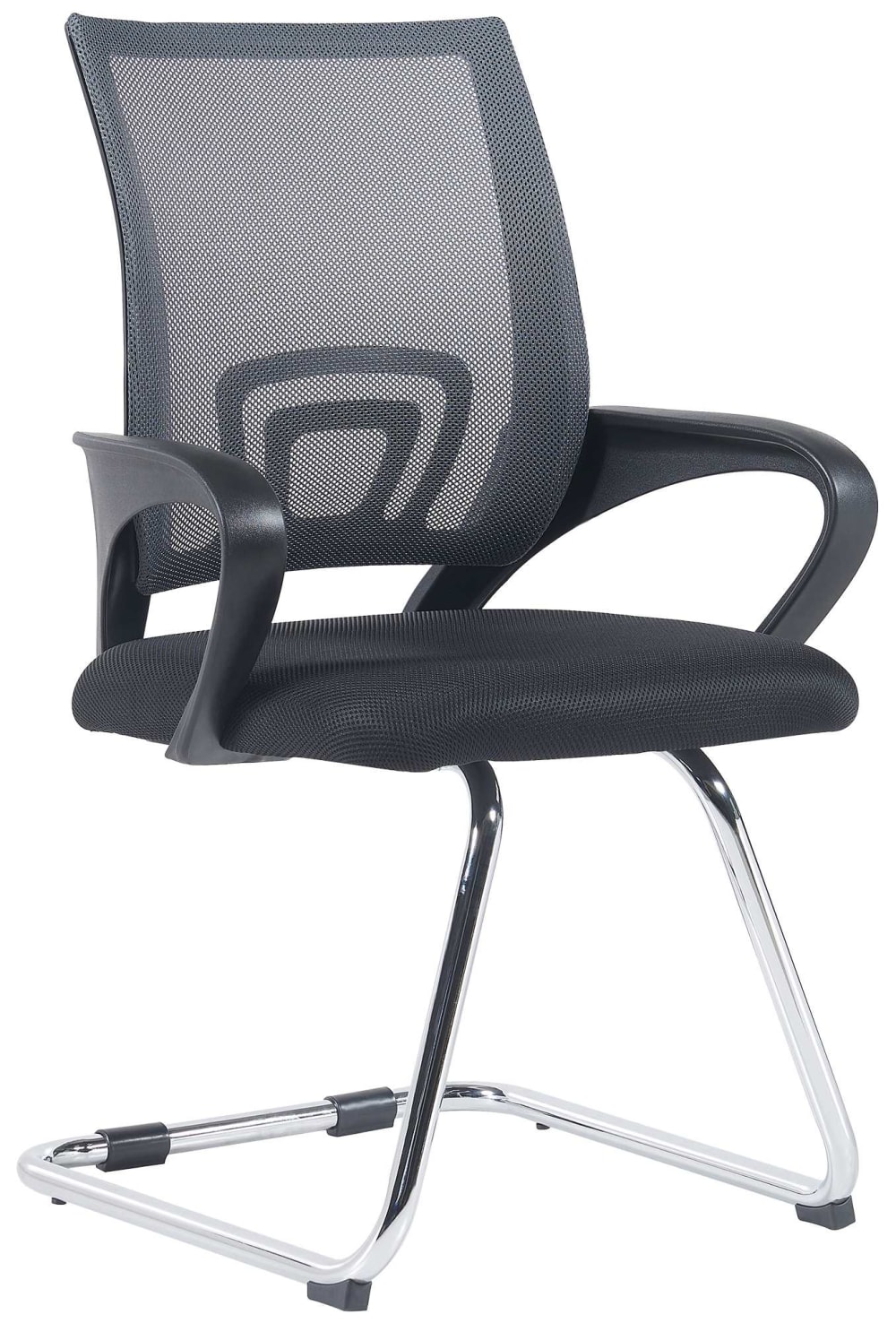 CLP Freischwinger mit Metallgestell und Sitz aus Stoff grau style modern - Stoff