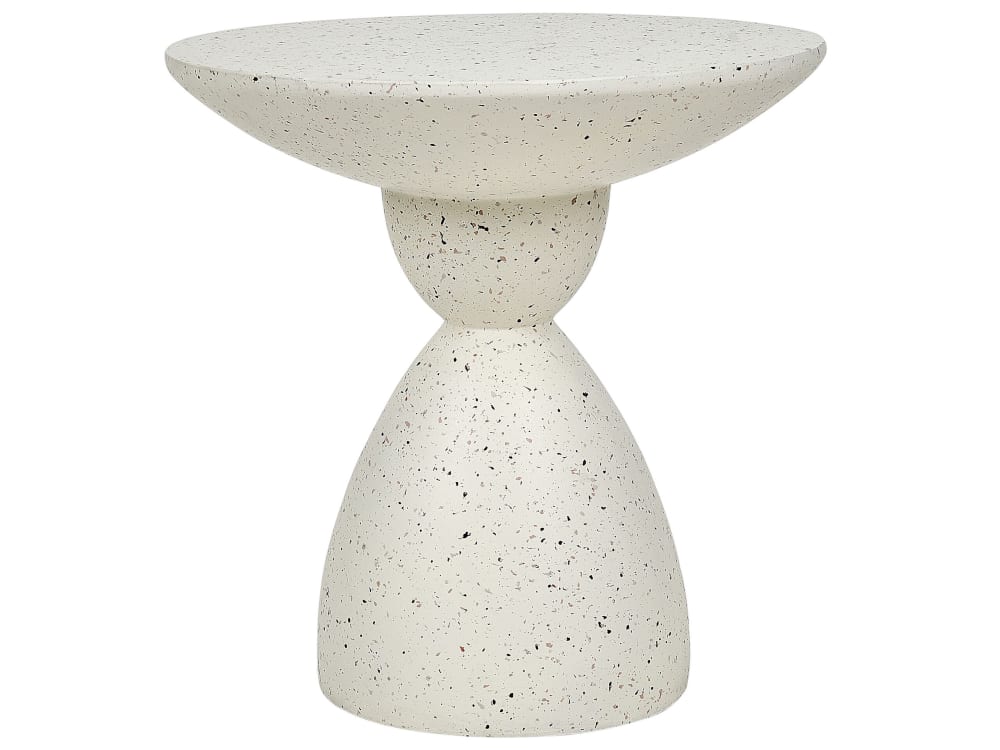 Table d'appoint 50 cm 50 cm terrazzo blanc — Beyit
