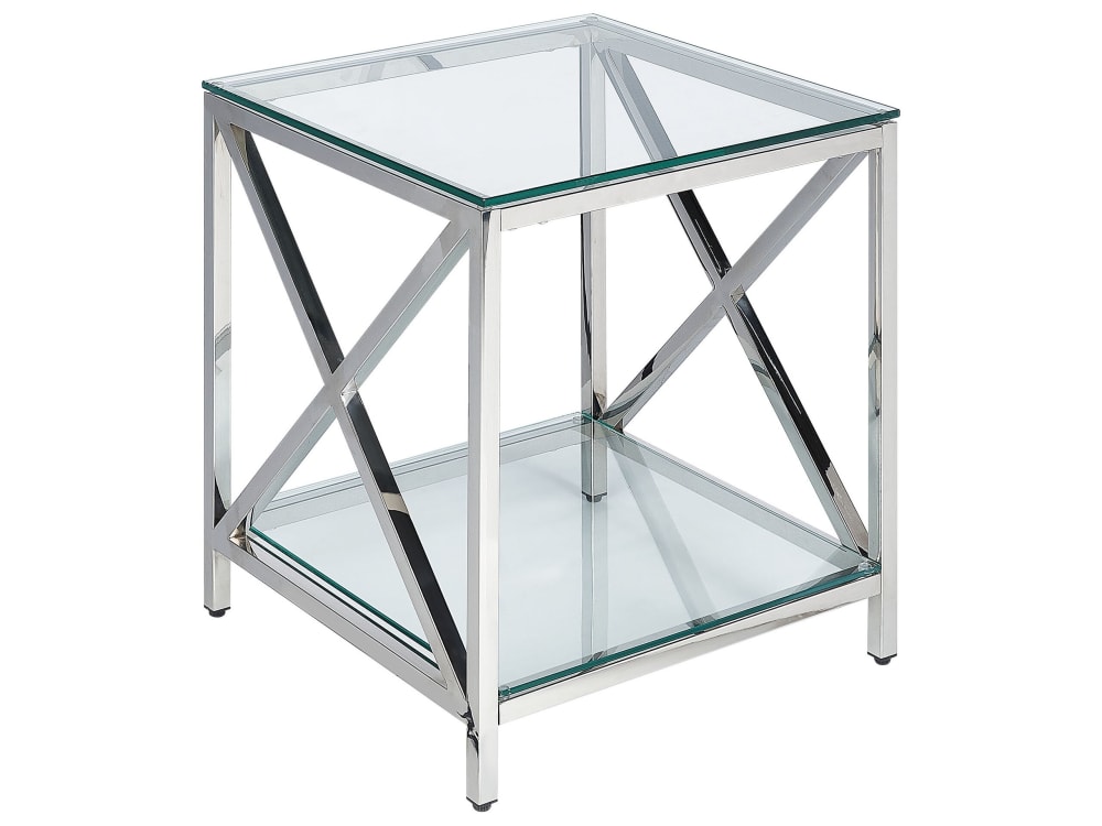 Beistelltisch Aus Sicherheitsglas, Silber