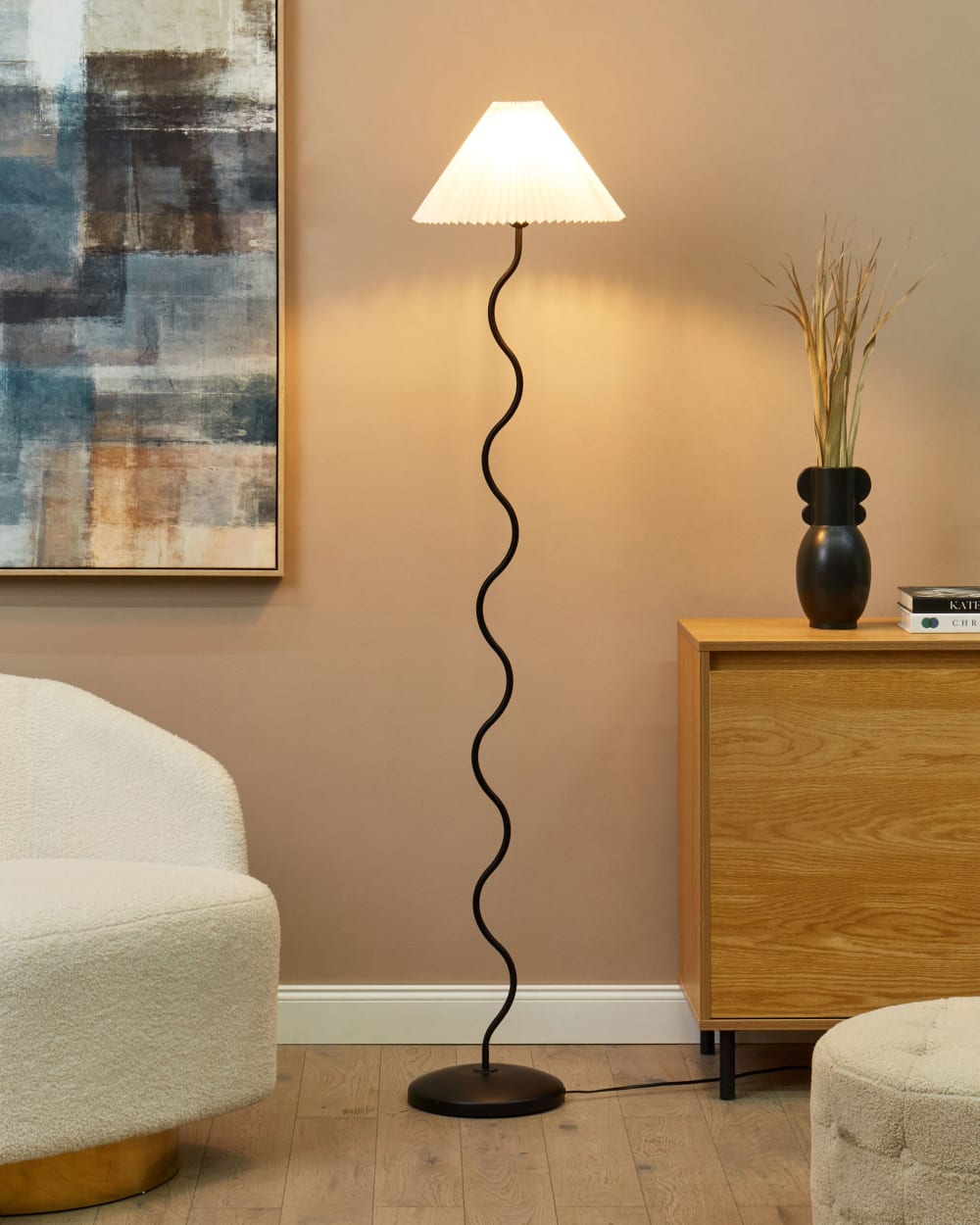 Lampadaire métal noir — vue 3