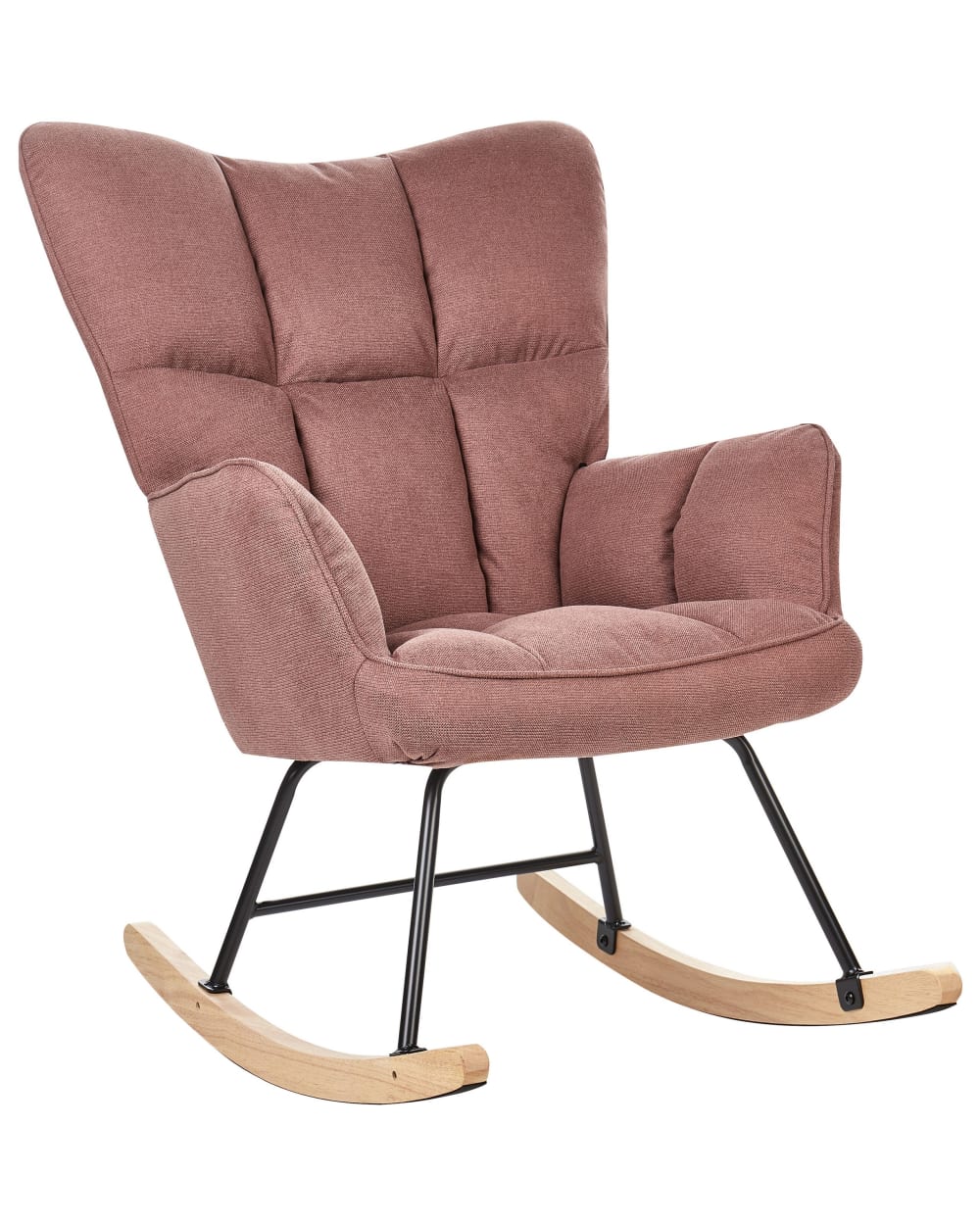 fauteuil à bascule tissu - rose