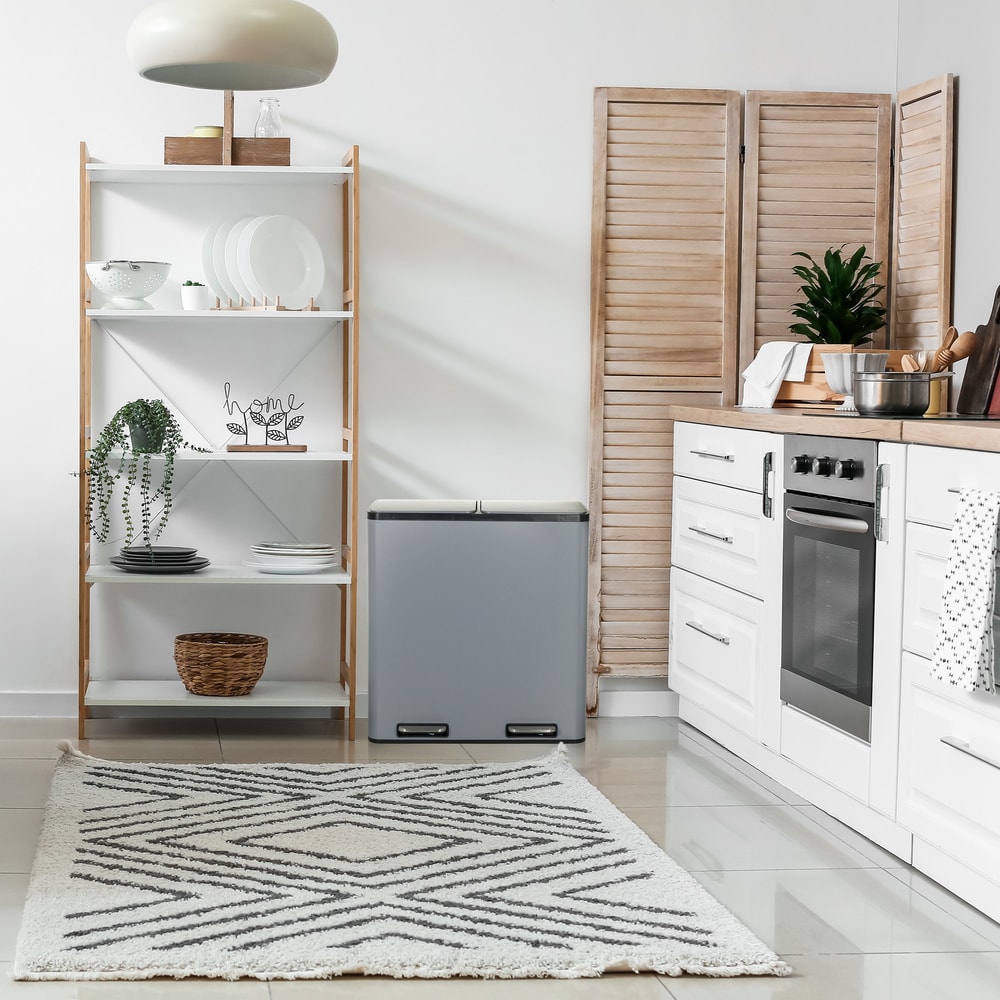 Mülleimer aus Stahlblech, Grau - Maisons Du Monde