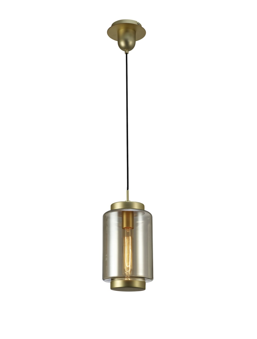 Suspension en verre bronze
