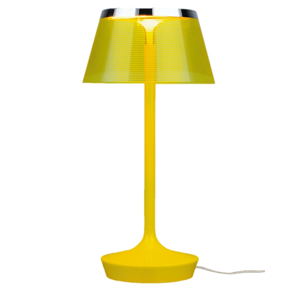 Lampe design en métal jaune
