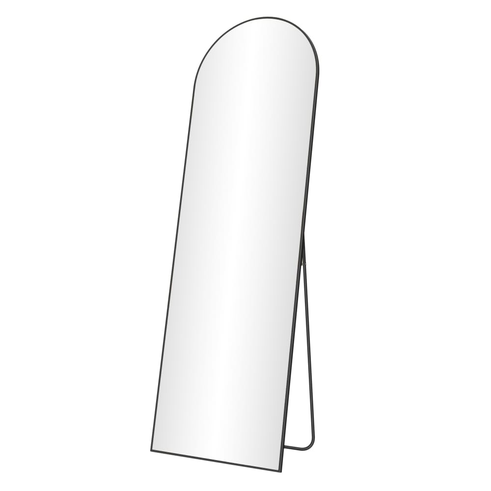 Miroir sur pied 160 x 50 cm sur pied cadre en alliage d'aluminium noir