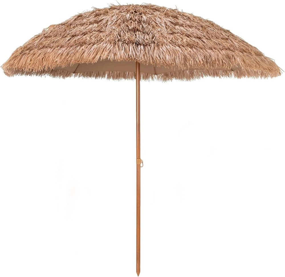 Parasol de jardin extérieur en pp paille diamètre 155 cm sans pied