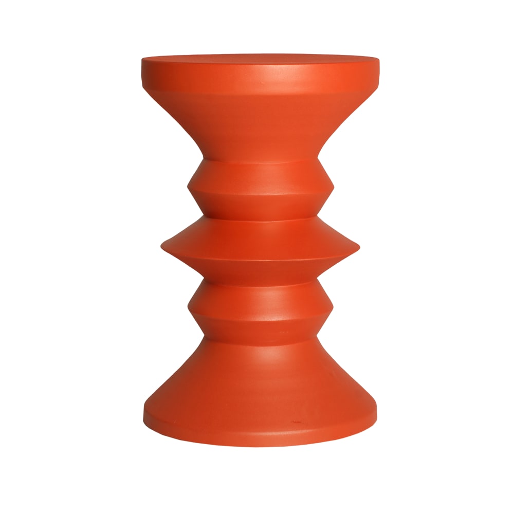 Table basse en fer orange 36x36x55 cm