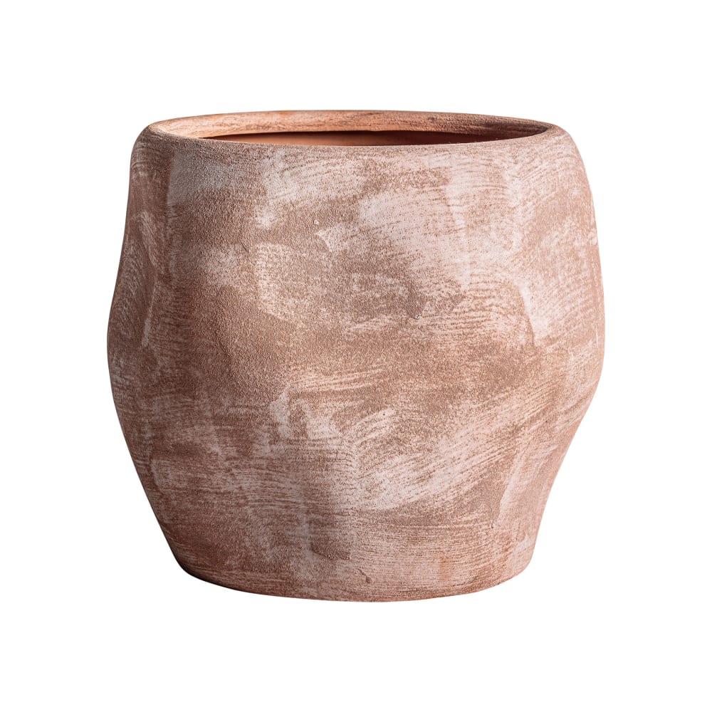 Vase en céramique marron  34x34x32 cm