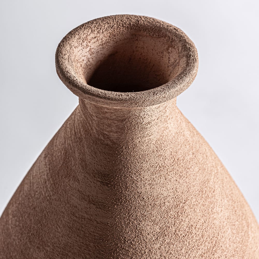 Vase en céramique marron 24x24x61 cm
