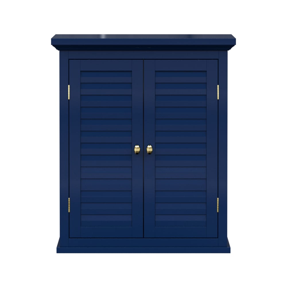 Teamson Badezimmer-Hängeschrank aus MDF mit 2 Türen, blau - Spanplatte