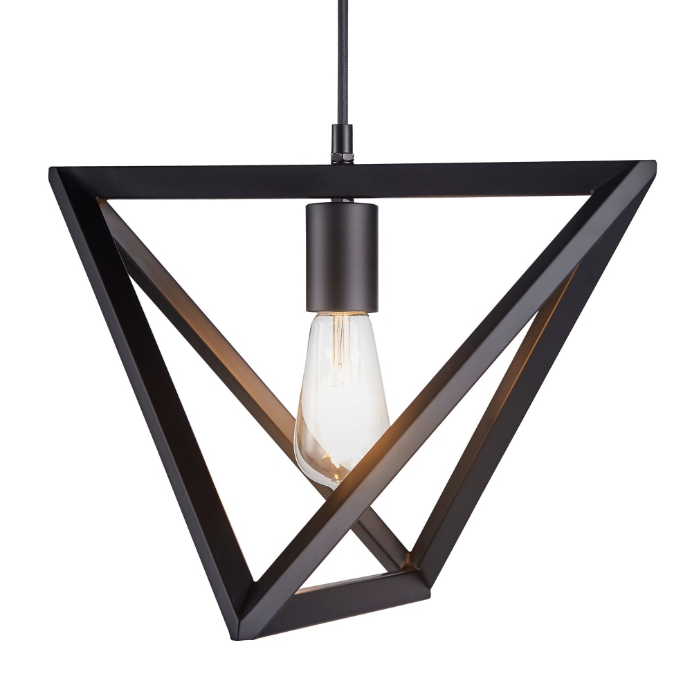 Teamson Moderne Pendelleuchte aus Metall, schwarz - Metall
