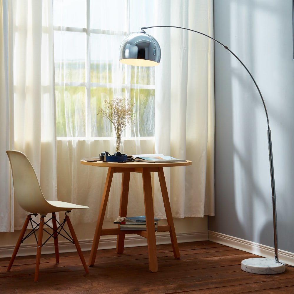 Lampadaire arco, Chromé, 170cm