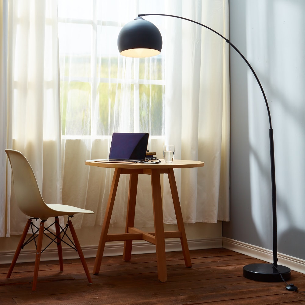 Lampadaire arco, Noir, 170cm