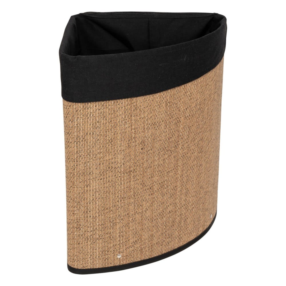 Panier à linge d'angle 48l en bambou