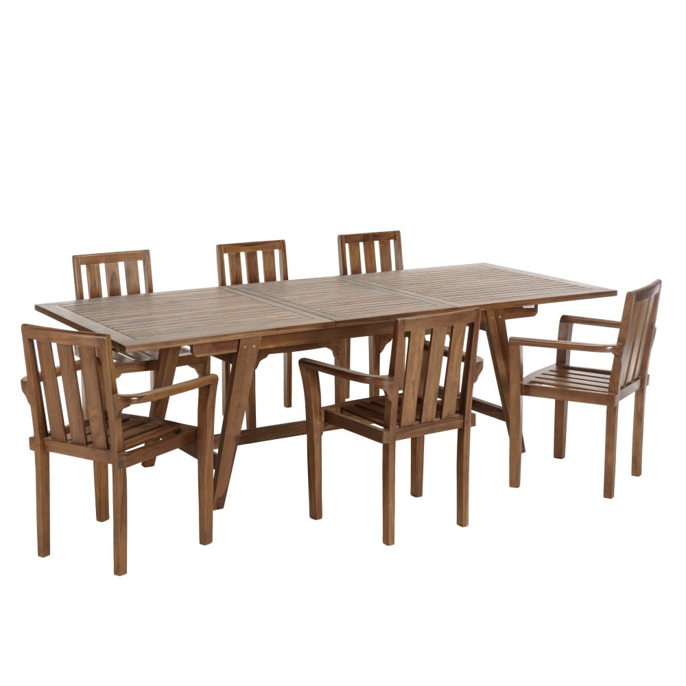 Table de jardin et fauteuils - teck
