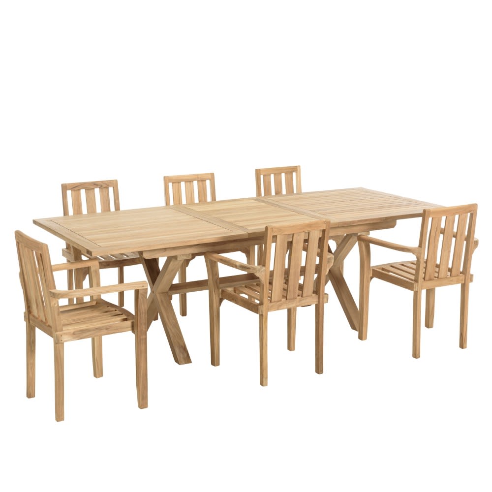 Table de jardin et fauteuils - teck