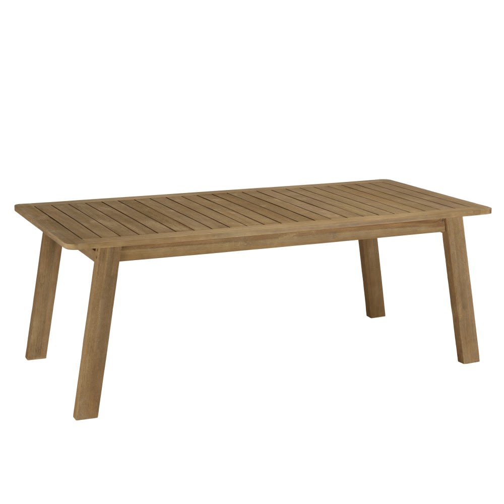 Table à manger rectangulaire de jardin en acacia L200