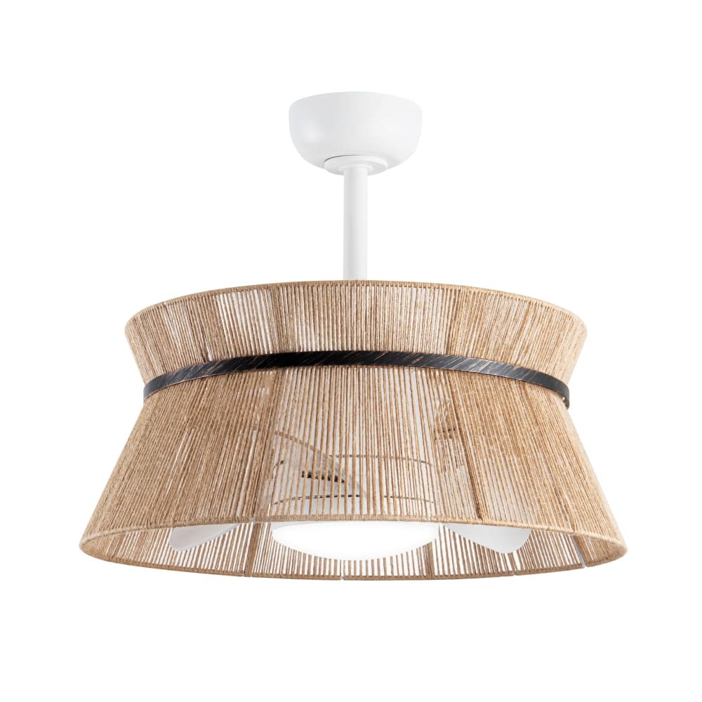 Ventilateur de plafond avec abat-jour décoratif et lumière LED