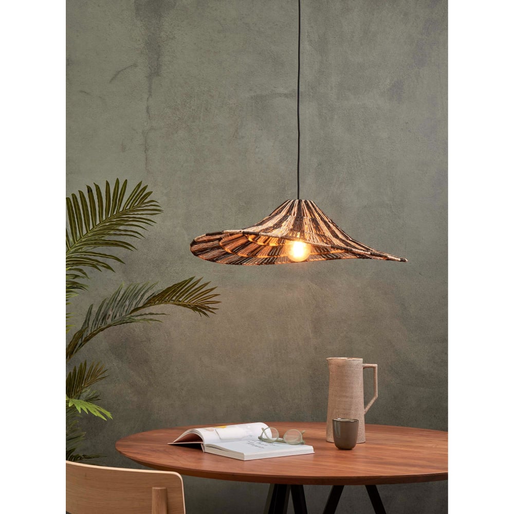 Suspension jute noir 65x65x20cm — vue 4