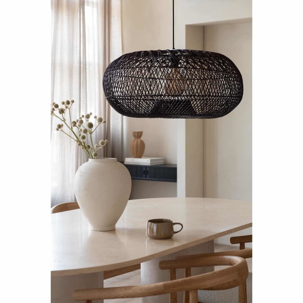 Suspension bambou bordeaux ø70cm — vue 3
